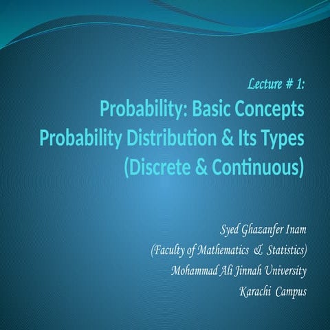 Descriptive and Inferential Statistics | PPTX