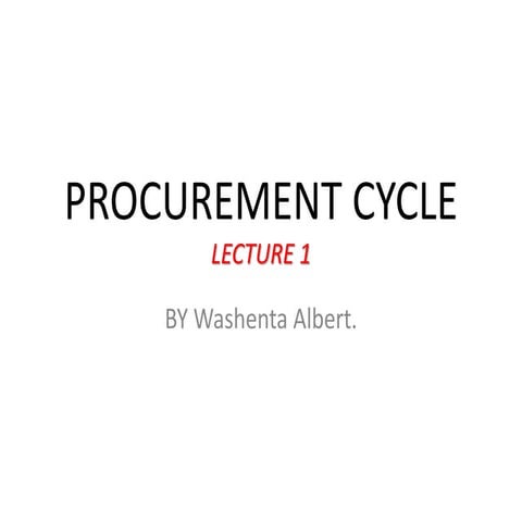 procurement cycle