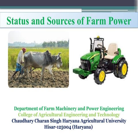 Farm power and its sources | PPTX