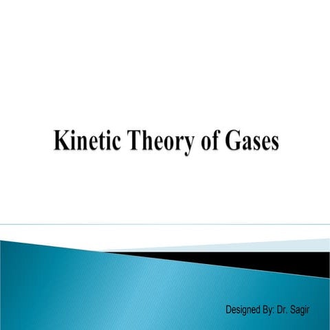 Lecture 1  the kinetic theory of gases