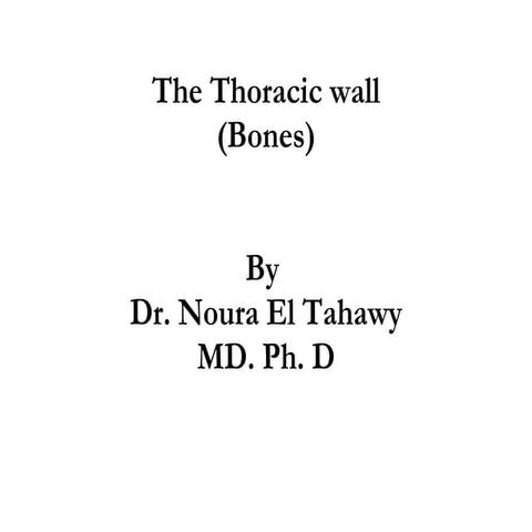 Lecture 1 thoracic wall  