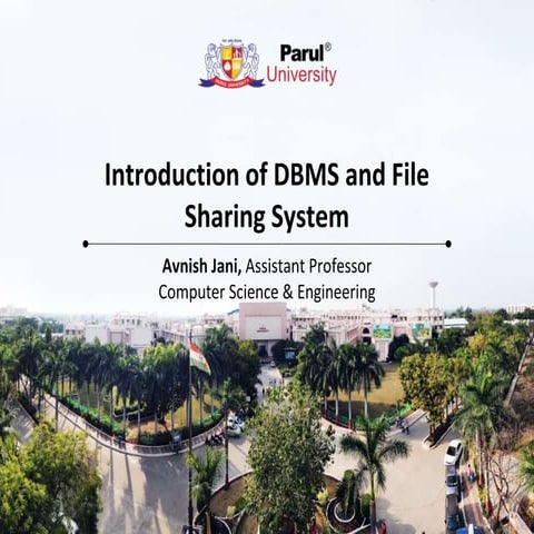 Introduction to DBMS...........................................