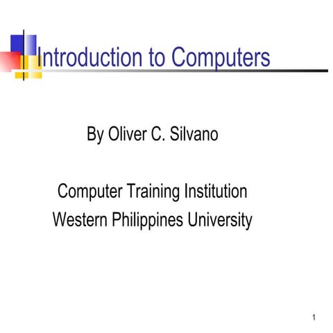 what is computer | PPT | Computer Peripherals | Computing