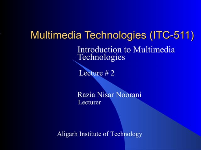 Lecture # 2