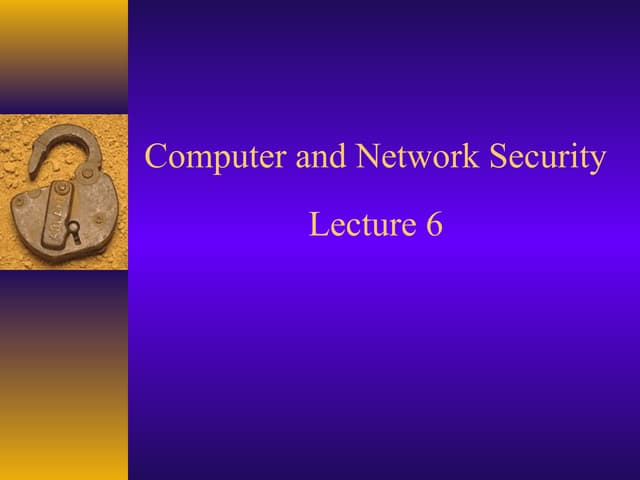 Computer and Network Security