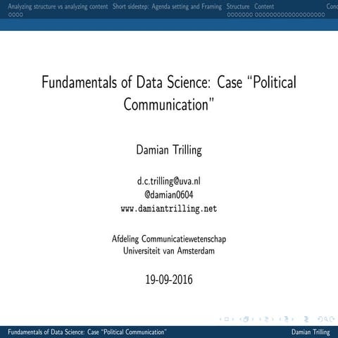Data Science: Case "Political Communication 2/2"
