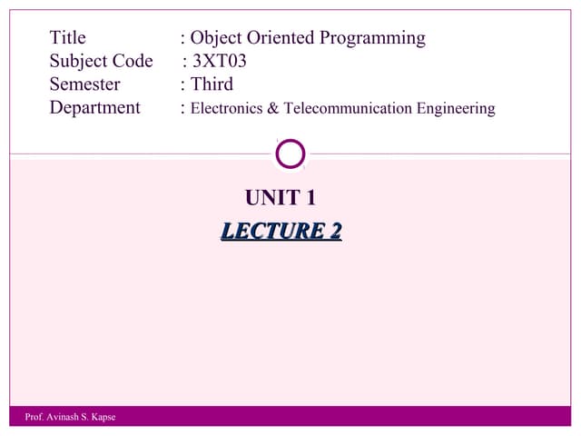 Lecture 2