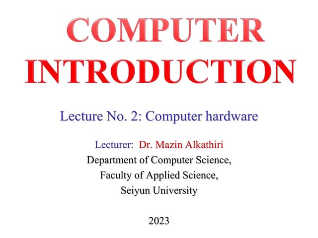 Computer Introduction-Lecture02