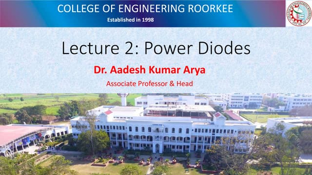 Lecture 2: Power Diodes