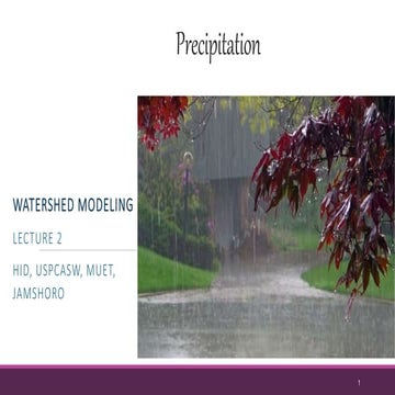 Watershed modelling - Hydrological cycle