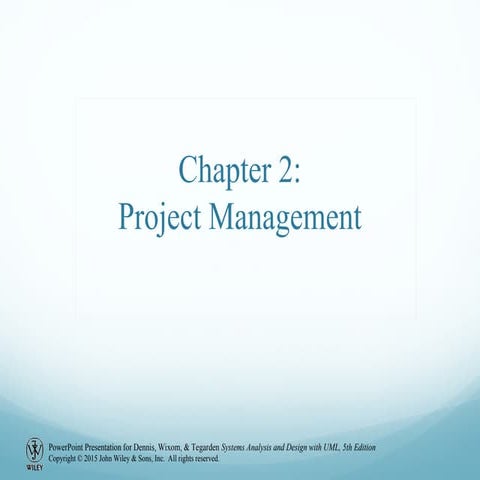 System analysis and design project management .ppt
