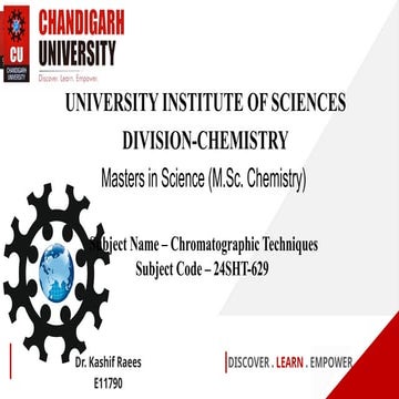 Chromatography techniques using in chemistry