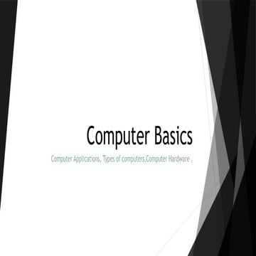 Basics of Computer systems and their workinh