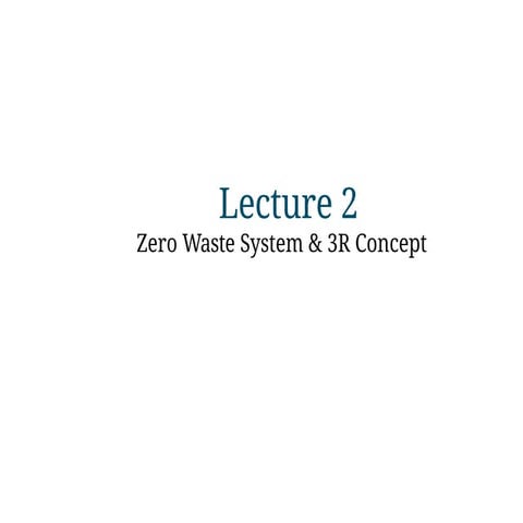 ZERO WASTE CONCEPT | PPTX