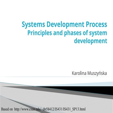 Lecture2 Systems Development Process Principles and phases of system ...