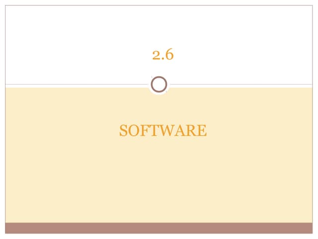Lecture 2.6 software