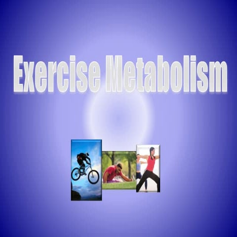 Lecture 2   exercise metabolism