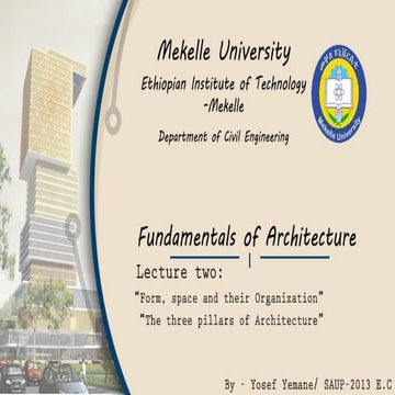 Lecture 2 - Organization of form and space