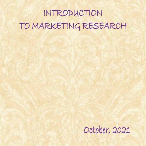 Lecture 1   Intro to Marketing research