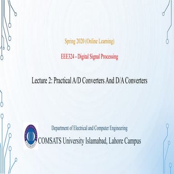 Lecture 2- Practical AD and DA Conveters (Online Learning).pptx