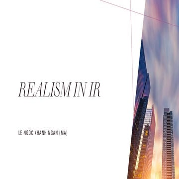 Realism Theory of IR | PPT