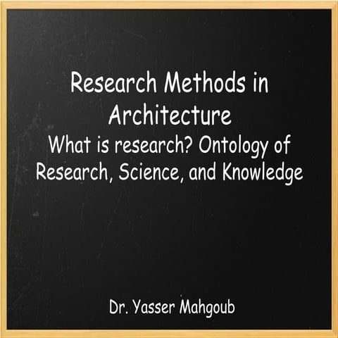 Architecture Research - البحث المعمارى