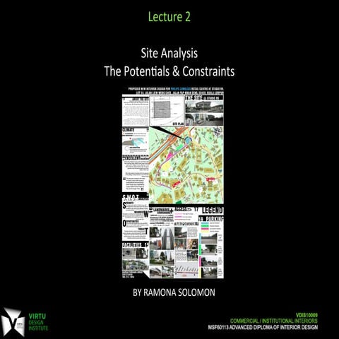 Lecture 2 - Site Analysis - Commercial-Institutional Interiors VDIS10009