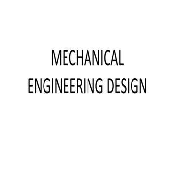 lecture on mechanical engineering design