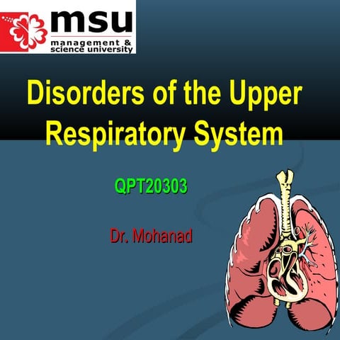 Lecture 2  upper respiratory tract
