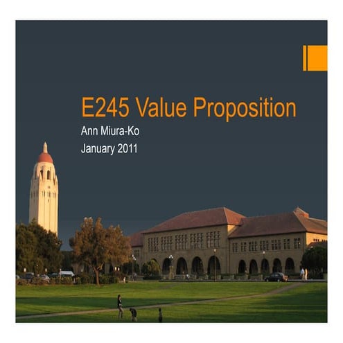 Lecture 2   value proposition