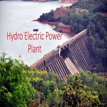 Lecture 20 hydro electric power plant