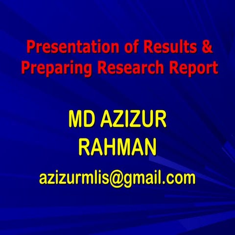 preparing research report