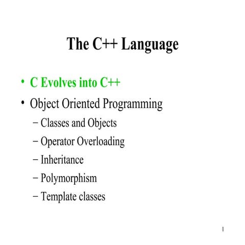 C++ Language | PPT