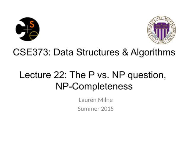Data structure and algorithms lecture22 presentation | PPT