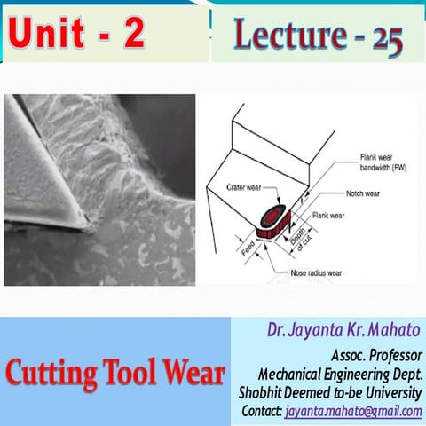 Cutting Tool Wear