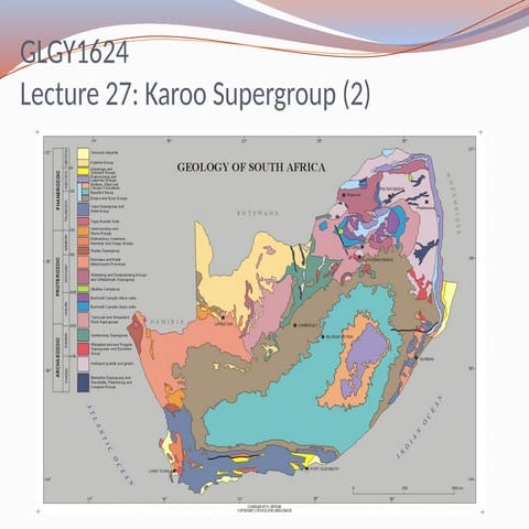 GEOLOGY LECTURE 27 KAROO SUPERGROUP NOTE | PPTX
