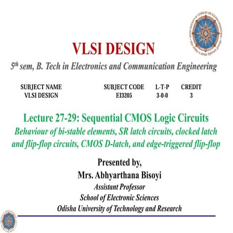 cmos sequential logic circuits and analysis | PPTX