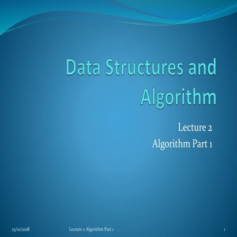 Lecture2a algorithm | PPT