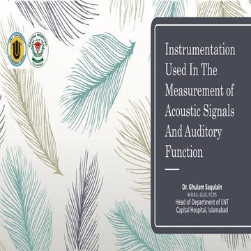 Lecture 2 c instrumentation used in the measurement of acoustic signals and a...