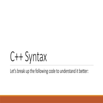 Introduction to c++ | PPTX