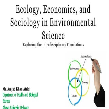 Ecology, Economics, and Sociology in Environmental Science Exploring the Interdisciplinary Foundations