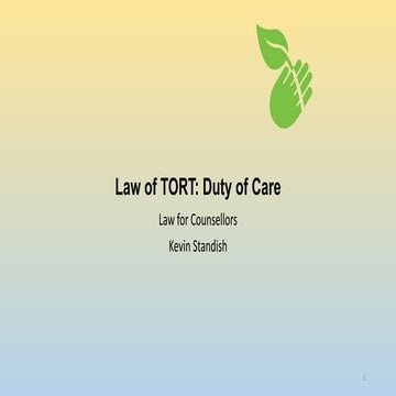 Lecture 2 law of tort