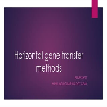 Horizontal gene transfer in bacteria | PDF