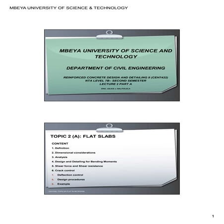 Design and detailing of flat slabs 