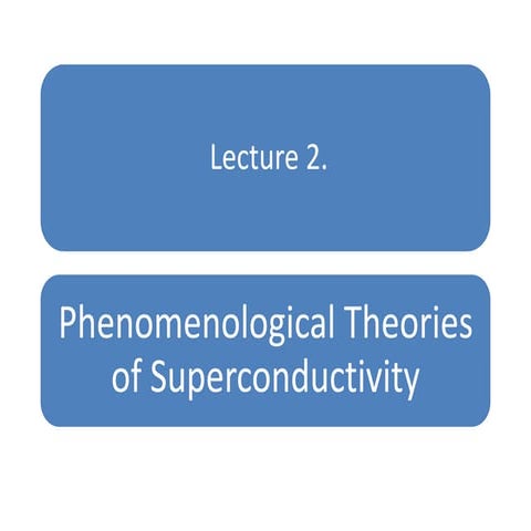Lecture 2 phenomenology