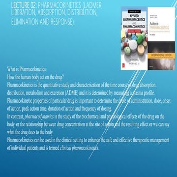 Liberation,Absorption,Distribution,Elimination and Response