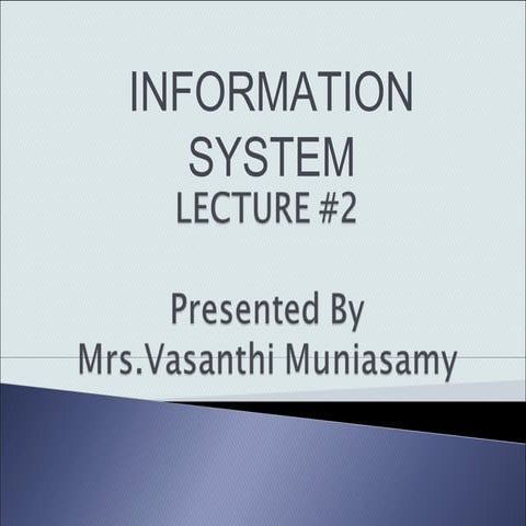 Lecture #2 - About MIS | PPT