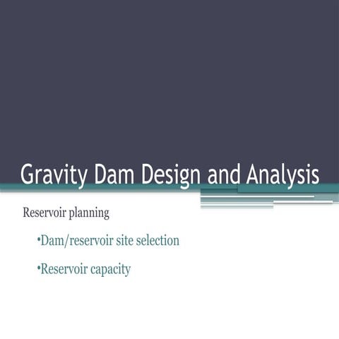 Reservoir Planning | PPTX