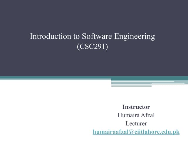 Lecture 2 (Software Processes)