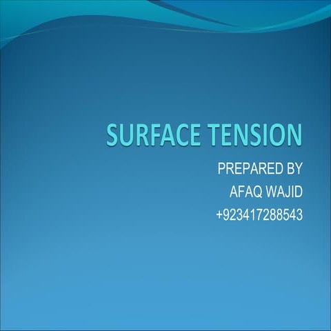surface tension